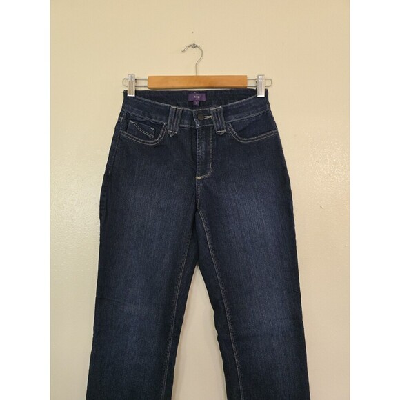 NYDJ Straight Leg Jeans Womens Size 2 Dark Denim Mid Rise - Picture 3 of 12